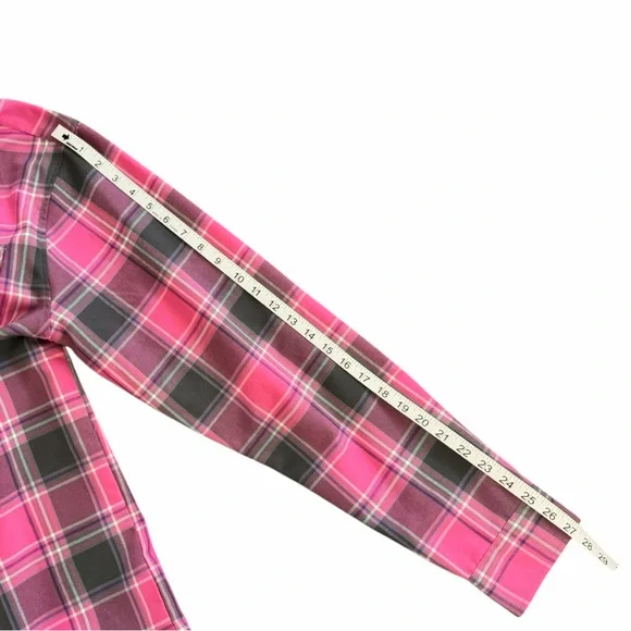 Dixxon x Shreddy Shred Till You're Dead Pink Plaid Flannel Size L